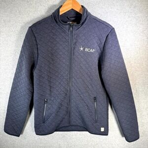 Marine Layer Corbet Quilted Jacket Men's Medium Navy BCAP Full Zip Classic Fit